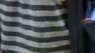 Tits out in elevator