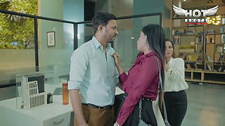 Two hot secretaries with the boss in the office - Indian porn web
