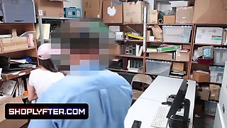 Kinky stunner Carolina Sweets is caught stealing and gets punished
