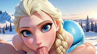 Watch Elsa bouncing on cock like a snow bunny in heat?
