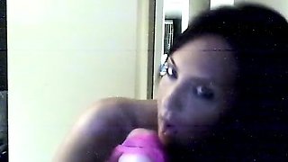 Stacked brunette goes solo toys and masturbation