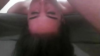 Upside-Down Throat Fucking: Hardcore Amateur Blowjob