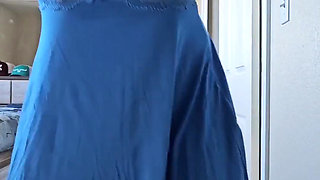 Redhead Rides Doubke Dildos Riding on Bed Post