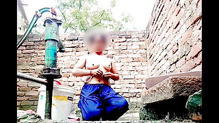 Hot sexy girl bathing naked. Enjoy the youthfulness that