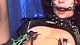 Bound Redhead MILF Overwhelmed by Toys and Tongues