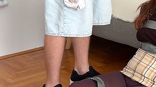 Struggling in Duct Tape & Elastic Band with Sock Gag