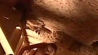 Young Blonde Fucked in an Abandoned Farmhouse and Then Pisses