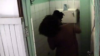 Nelly and Natasha stimulate their pussies under shower