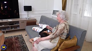 Hot Teen With Huge Natural Tits Loves Visiting Grannys House