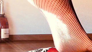 A nylon and foot fetish