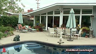 Unfaithful wife tied up and butt sex banged