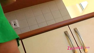 Morning sex in the kitchen with Zuzinka