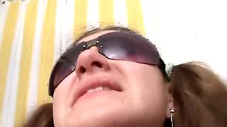 Young Big-Titted Slut Sucks Nice Cock