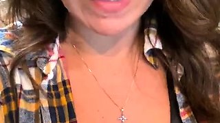 Busty brunette solo masturbation