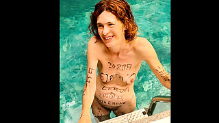 Natalia La Sumisa, mature Spanish submissive in the pool
