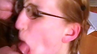 Redhead Secretary Gets Anal and Facial Reward