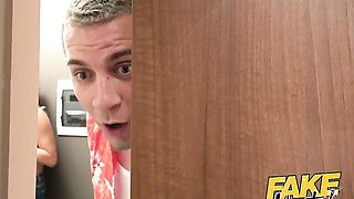 Fake Hostel featuring Steve Q and Daphne Klyde's natural tits porn