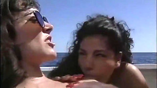 Lesbians love on the yacht