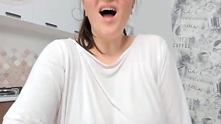Two Girlfriends Have Fun In The Kitchen