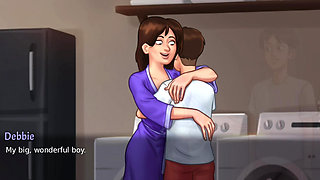 Fucking My Hot Stepmom Debbie - Summertime Saga Debbie Shower Sex Scene