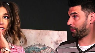 21yo CFNM GF jerks BF in front voyeurs