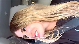 Busty blonde thought she was going to pick flowers, but the