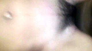 Thai Amateur Rides Me - Her Hairy Bush on My Thighs