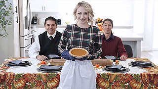 Family Strokes featuring Ava Sinclaire's celebration porn