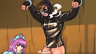Hentai redhead gives blowjob and having sex