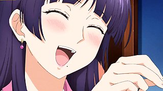 Tiny guy overwhelmed by tall athletic anime giantess babes