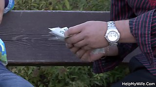 Asking a stranger to fuck his young wife