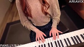 Arina Fox And A. Fox In Music Is Fun When A Student 18+ Has No Panties Piano Lessons Sex With Teacher Cum On Face