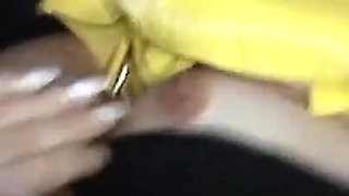 Skinny Brunette Stretched Wide in Intense Group Fisting Session