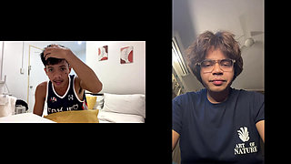 Asian Twink Drills Indian Twink Live on Cam