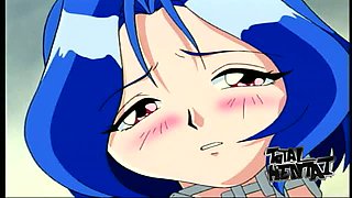 Sexy blue haired electric nympho with red eyes loves unusual sex poses