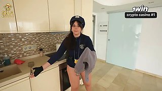 PAWG Cop fucked by burglar