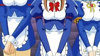 Three hentai slaves humiliated in front of the audience