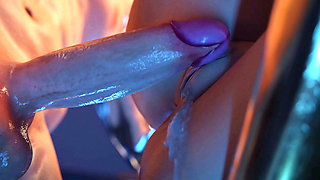 Cyberpunk Blue Moon Cum On Pussy (Animation With Sound)