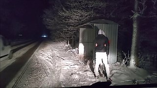 My husband039s friend fucks me as he drives me home