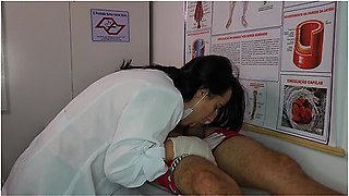 Slutty Nurse Gets Turned On By Patients Erection