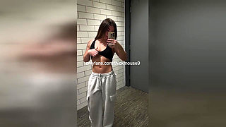Brunette Virgin's OnlyFans Oops: Accidental Squirt Explosion Alone!