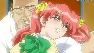 Tight hentai kitten gets streched by this huge hentai prick