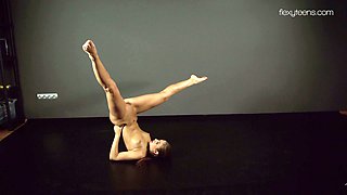 Amazing flexy teen Zina Nehuschova is always ready for some masturbation