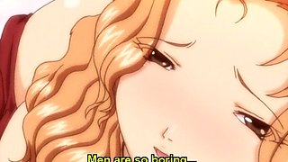 Blonde anime mistress pumped from behind