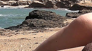Nasty Girl Gave Me Stunning Handjob at a Nude Beach with a Huge Cumshot
