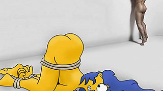 Mature Marge Simpson cheating hentai