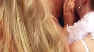 Semen Blondes Scene - 1 Blonde MILFs with Big Butts Enjoy a DP Orgy and Cumshots on Their Faces