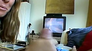 Skinny wife masturbates then gives me a handjob
