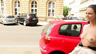 Brunette Amateur Sucking Dick Outdoors In Public