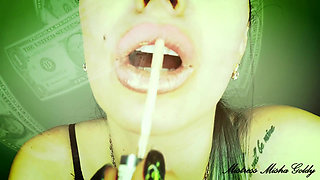 Reward me while I am putting lipstick on my lips